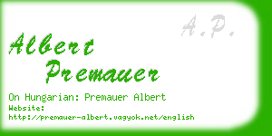 albert premauer business card